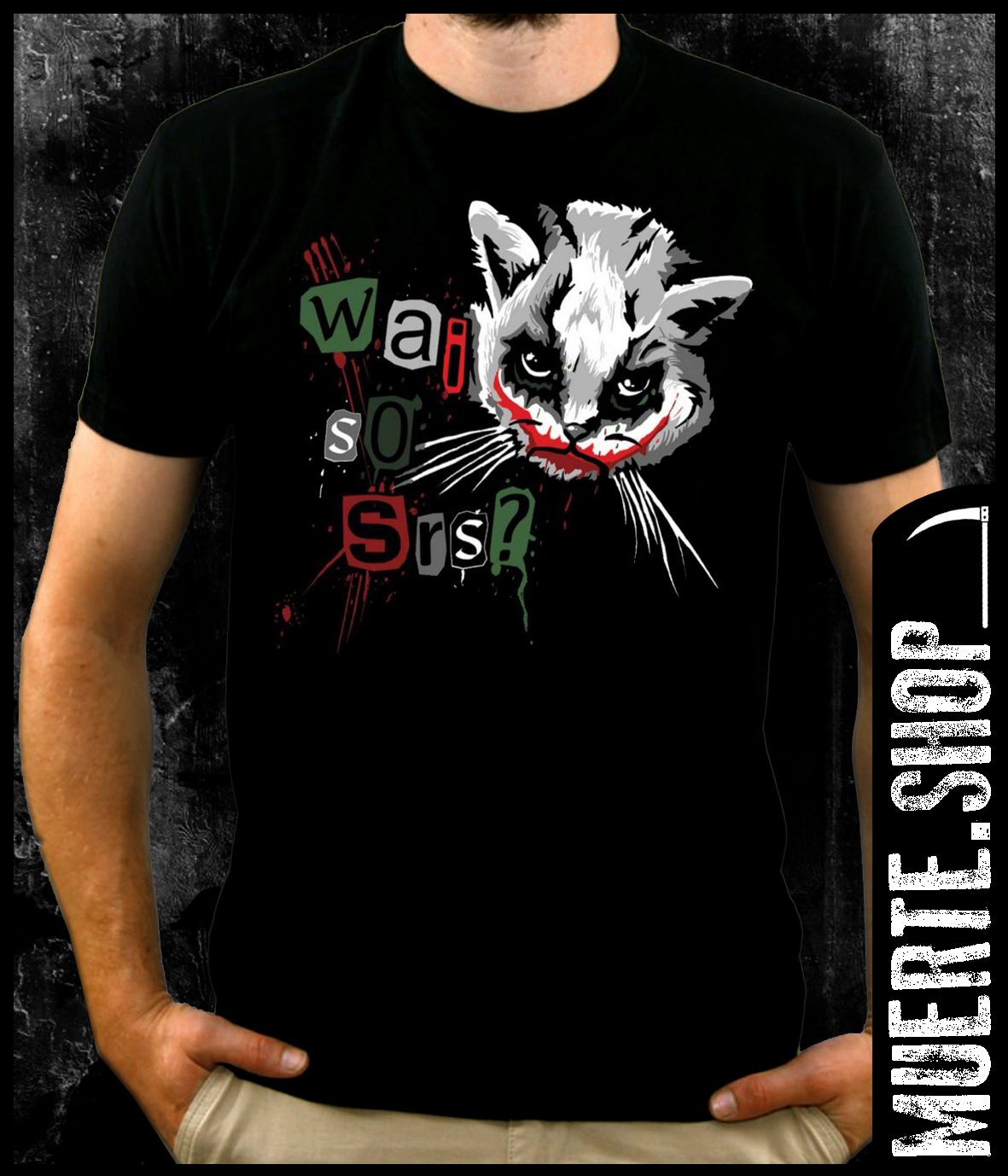 Черна тениска WHY SO SERIOUS CAT Черна тениска WHY SO SERIOUS CAT